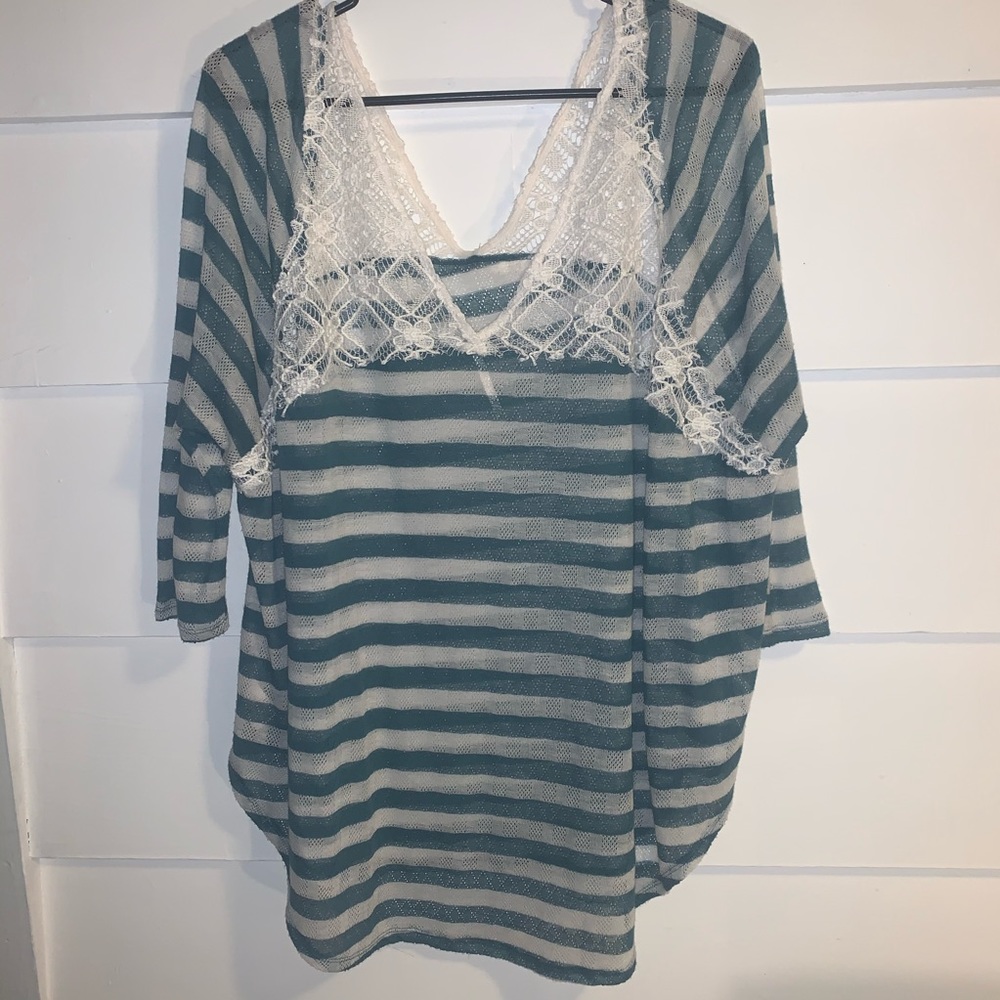 Free People Knit & Lace Top
